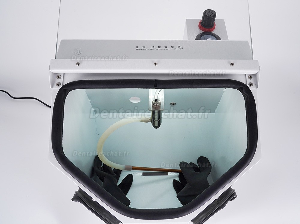 Sableuse au corindon pour laboratoire dentaire Srefo R-605, Sableuse prothese dentaire avec éclairage LED